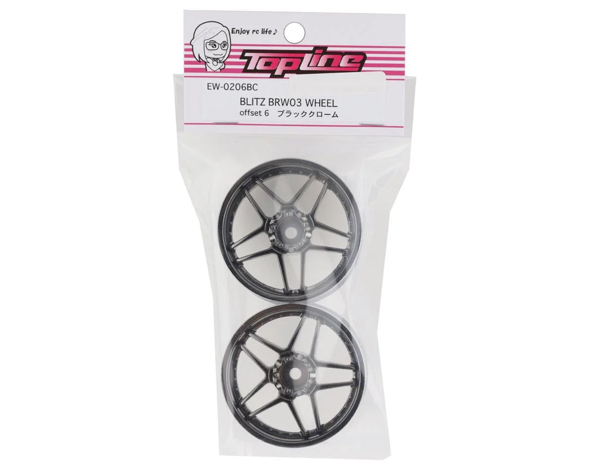 Topline Blitz BRW03 (Black Chrome) 6mm Offset
