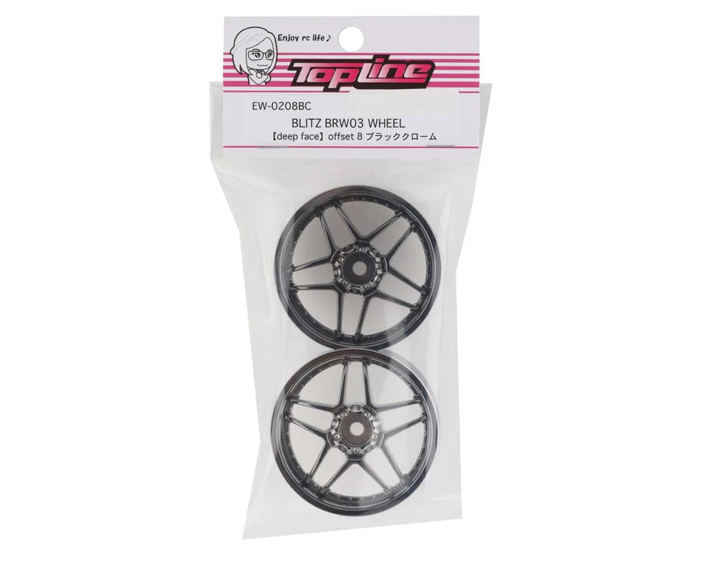 Topline Blitz BRW03 (Black Chrome) 8mm Offset