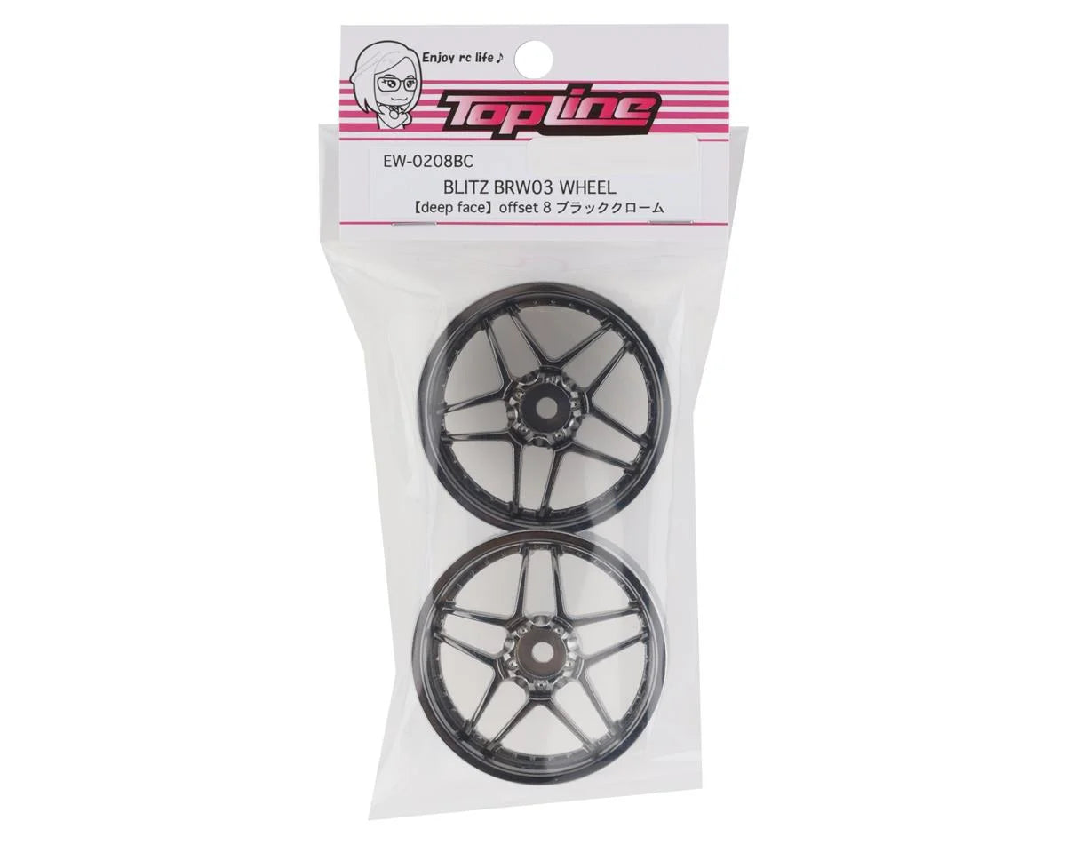 Topline Blitz BRW03 (Black Chrome) 8mm Offset