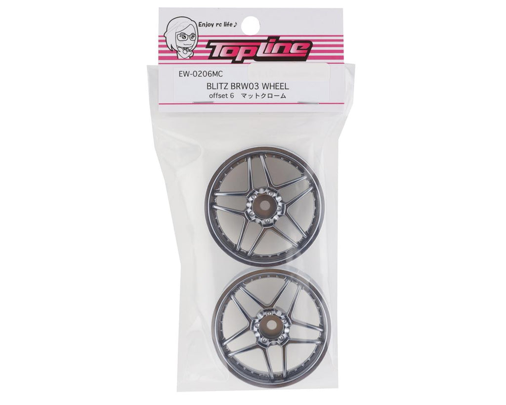 Topline Blitz BRW03 (Matte Chrome) 6mm Offset